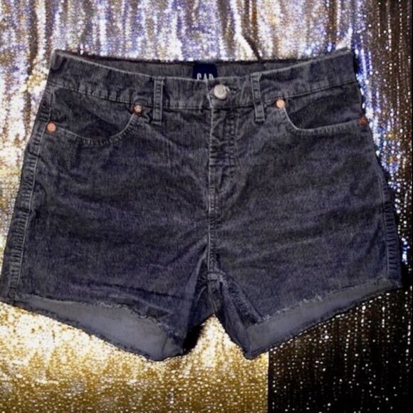 GAP Shorts Gray Corduroy Cut Offs Frayed Raw Hem Casual Vacation Summer Size 6 - Picture 6 of 16
